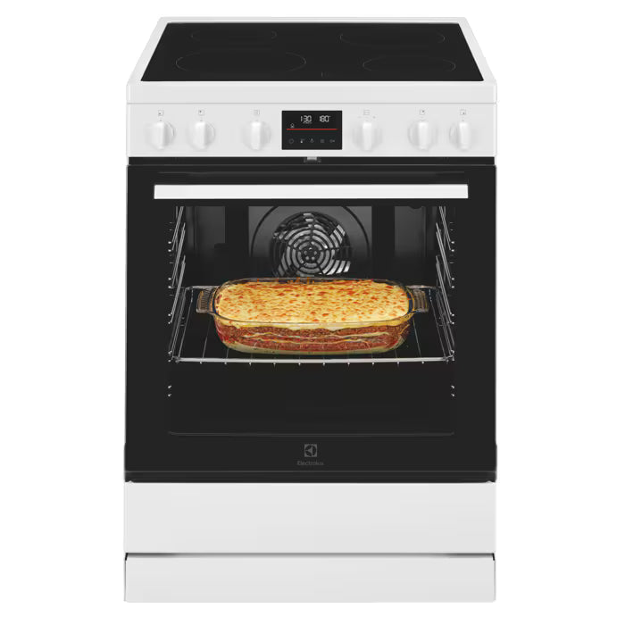 Cuisinière Vitrocéramique 4 foyers 60x60 SurroundCook® ELECTROLUX LKR64890BW