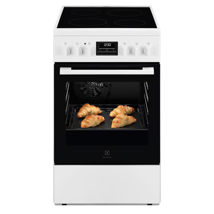 Cuisinière Vitrocéramique 4 foyers 50x60 Multifonction ELECTROLUX LKR524292W