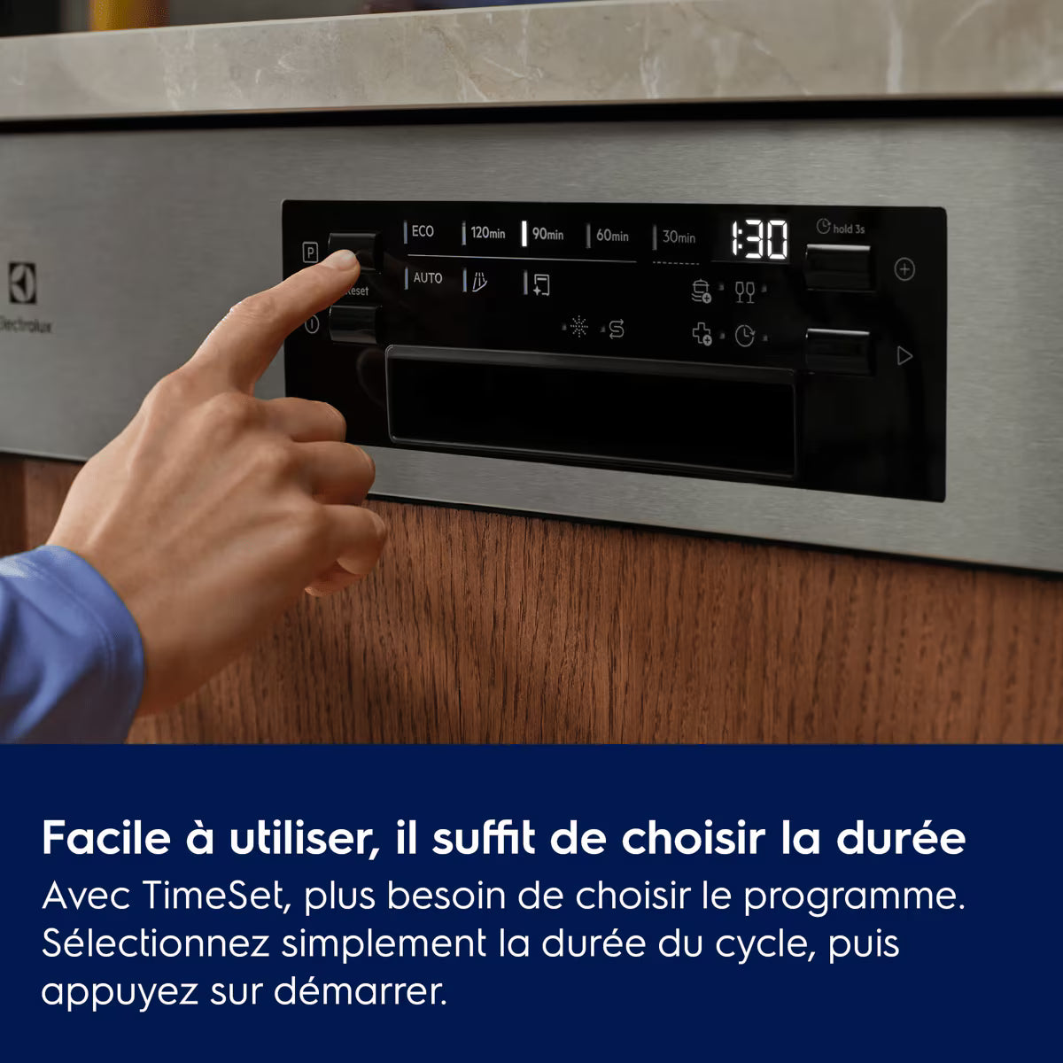 Lave-vaisselle Semi-intégrable 60 cm SmartSelect 13 couverts ELECTROLUX E62IC101SX
