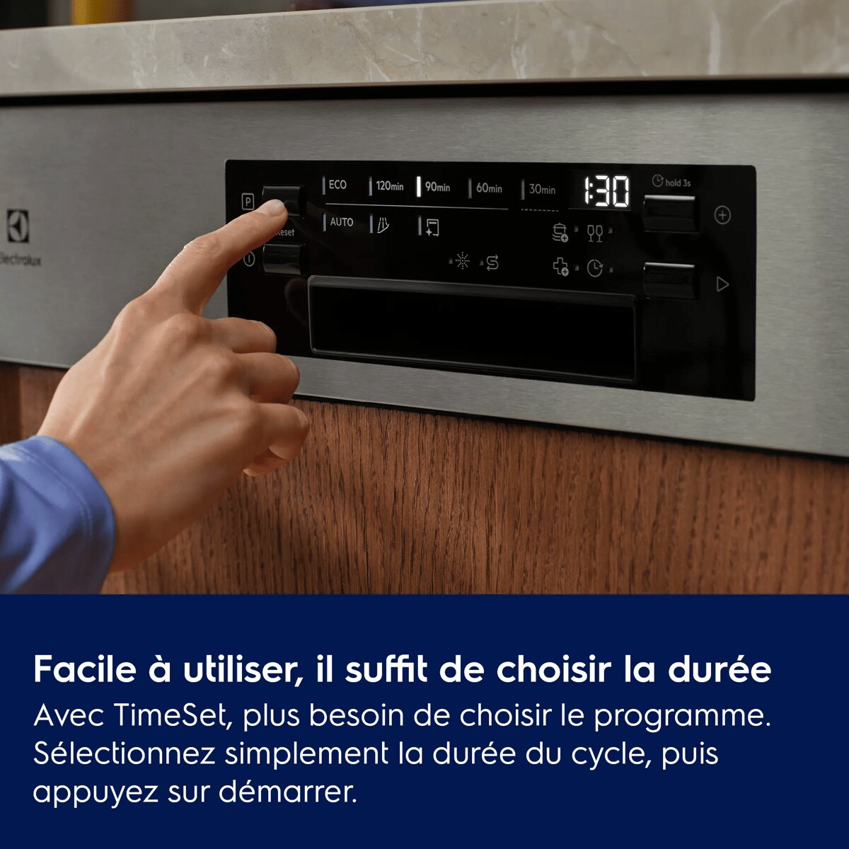 Lave-vaisselle Semi-intégrable 60 cm SmartSelect 13 couverts ELECTROLUX KI62D100SX
