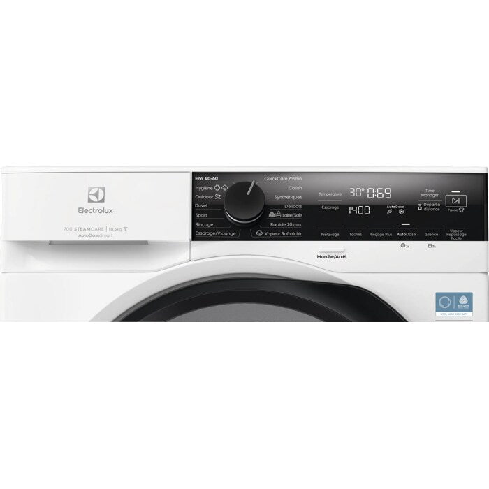 Lave-linge hublot Pose-libre SteamCare 700 10.5 kg ELECTROLUX EW7FI454AD