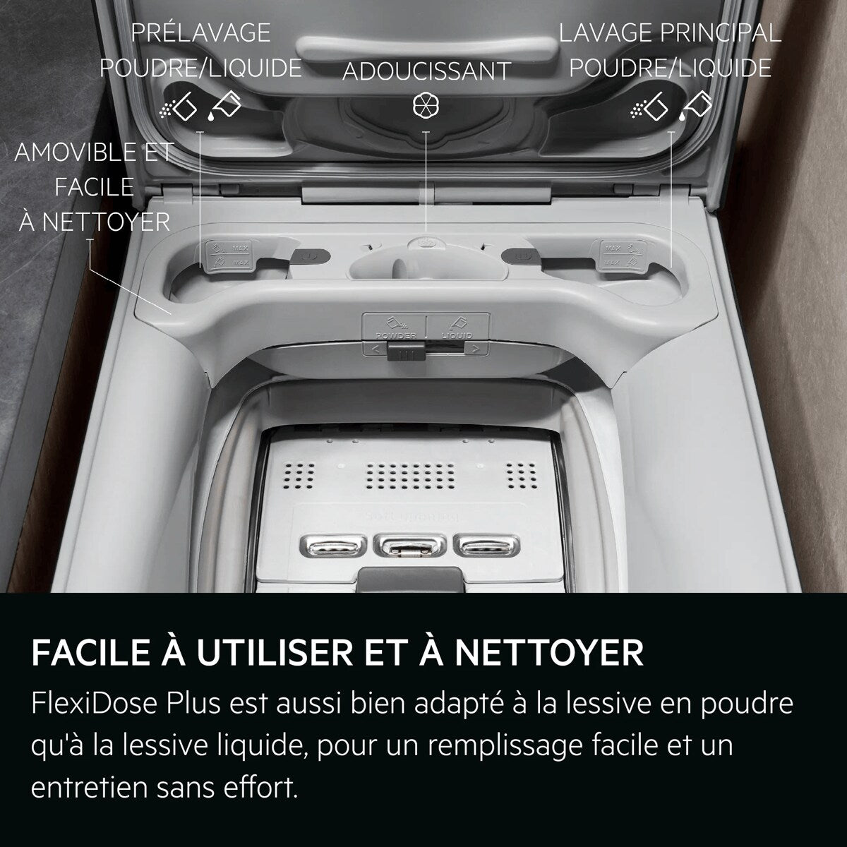 Lave-linge Top Série 8000 7.0 kg Noir AEG LTR8C7313DS