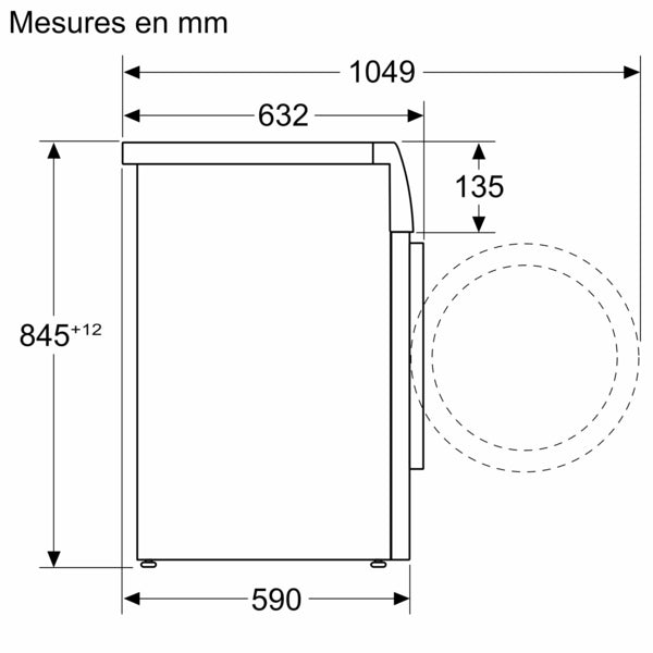 Série 6, Machine à laver hublot, 8 kg, max. 1400 tr/min BOSCH WGJ23407FR