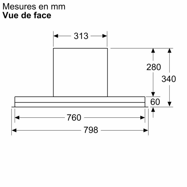 iQ300, Hotte design intégré, 80 cm, , Noir mat LJ85BCC60