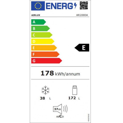 RÉFRIGÉRATEUR DOUBLE PORTE INTEGRABLE AIRLUX ARI200DA - vue 4