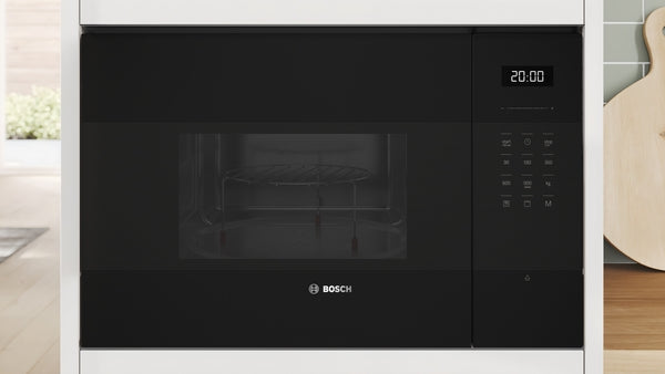 Série 6, Micro-ondes encastrable avec grill, 59 x 38 cm, Noir BOSCH BEL554MB2