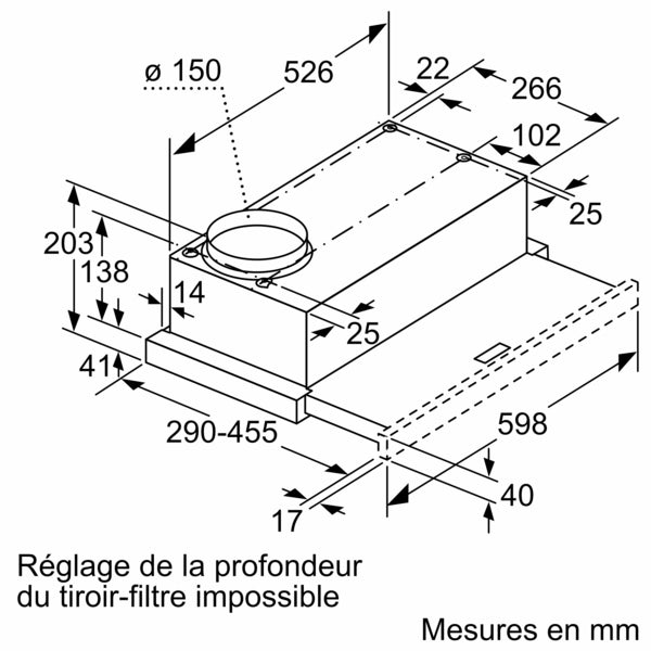 iQ100, Hotte télescopique, 60 cm, Inox SIEMENS LI64MC521