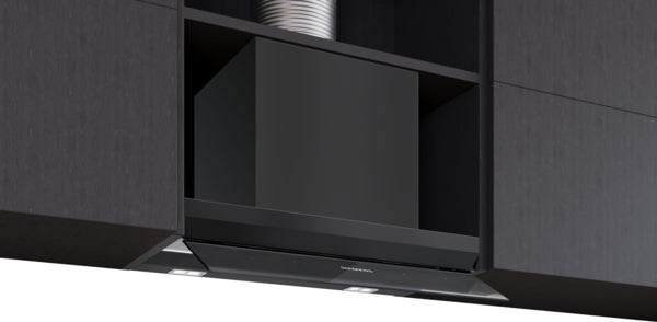 iQ500, Hotte design intégré, 60 cm, Noir avec finition en verre, Noir mat SIEMENS LJ67BDP60