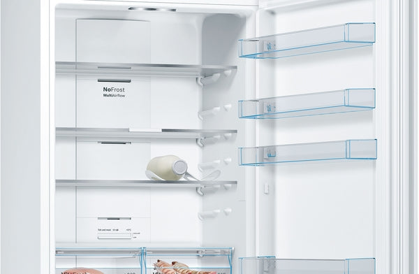 Série 4, Réfrigérateur combiné pose-libre, 203 x 70 cm, Blanc, Total No Frost BOSCH KGN493WDA