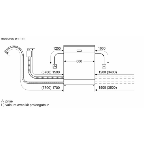 Série 6, Lave-vaisselle pose-libre, 60 cm, Blanc BOSCH SMS6ZCW12F - vue 7