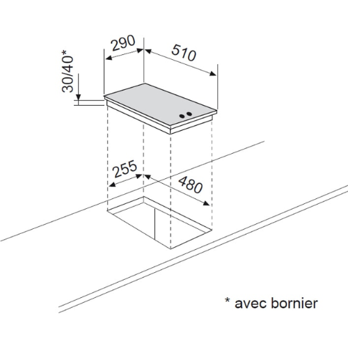 Domino Électrique Blanc 30 CM Airlux AT320WH - vue 2