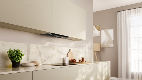 N 70, Hotte design intégré, 60 cm, Noir avec finition en verre, Noir mat NEFF D67XDP2S0