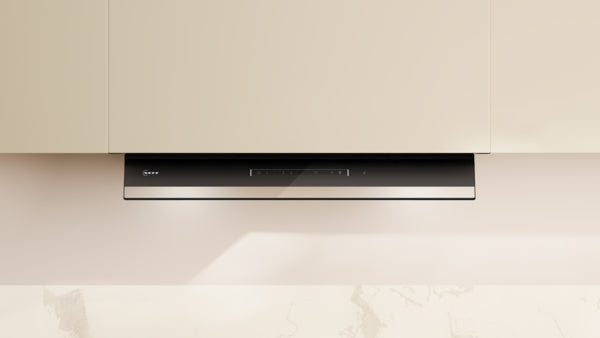 N 70, Hotte design intégré, 60 cm, Noir avec finition en verre, Noir mat NEFF D67XDP2S0