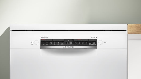 Serie 4, Freistehender Geschirrspüler, 60 cm, Weiß - Bosch - SMS4HMW08E