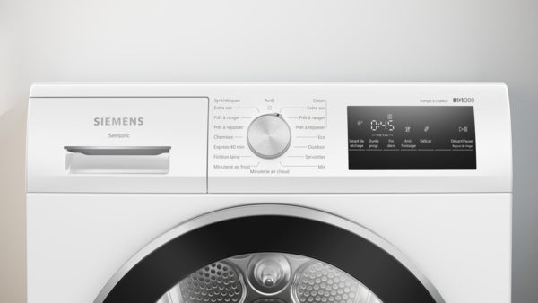 iQ300, Sèche-linge pompe à chaleur, 8 kg SIEMENS WT45H00SFR