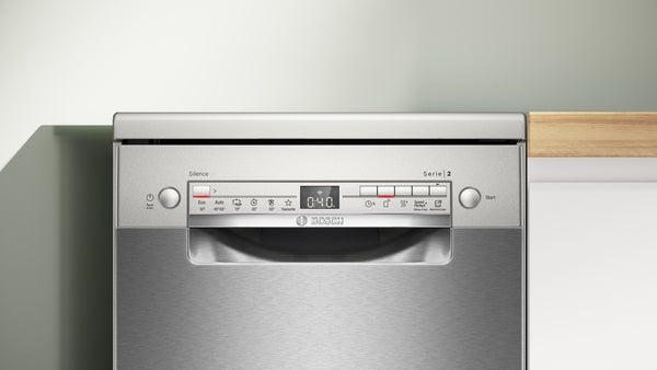 Série 2, Lave-vaisselle pose-libre, 45 cm, Acier brossé anti-traces BOSCH SPS2HKI55E