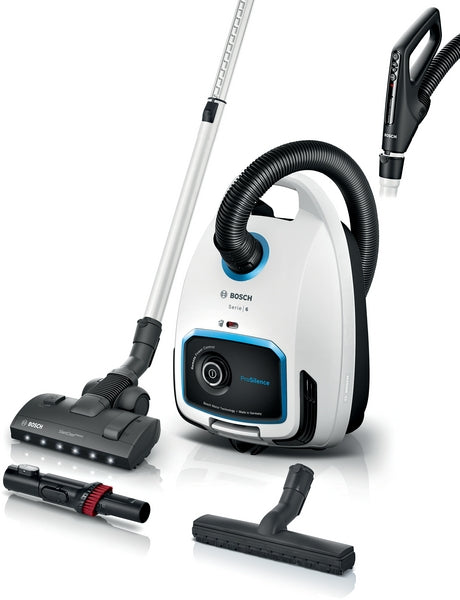 Série 6, Aspirateur avec sac, ProSilence, Blanc BOSCH BGB6SIL0L