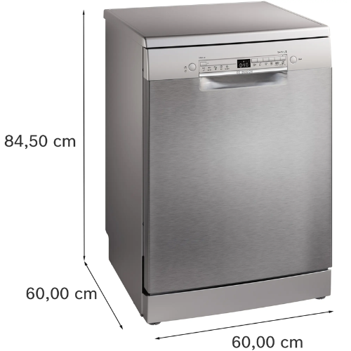 Série 2, Lave-vaisselle pose-libre, 60 cm, Acier brossé anti-traces SMS2HTI06E BOSCH - vue 4
