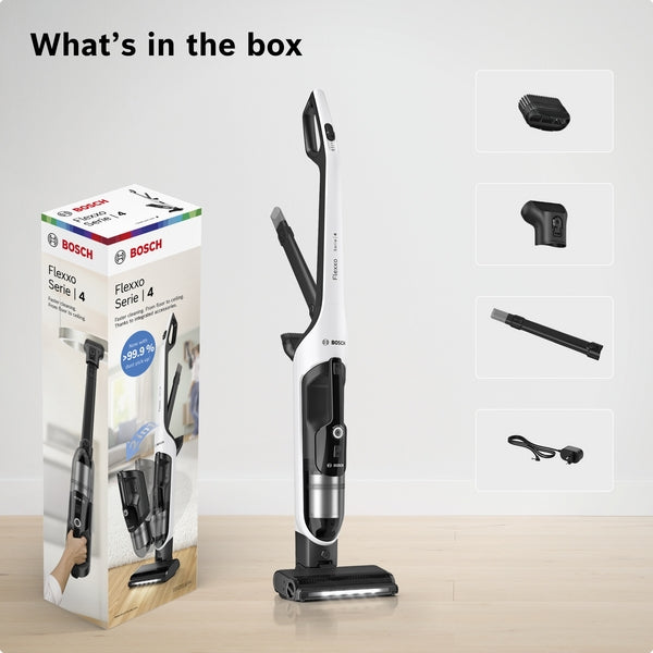 Série 4, Aspirateur rechargeable, Flexxo 28 Vmax, Blanc BOSCH BHH4WM28