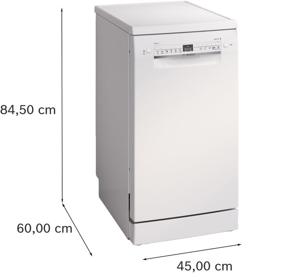 Série 2, Lave-vaisselle pose-libre, 45 cm, Blanc BOSCH SPS2HKW55E