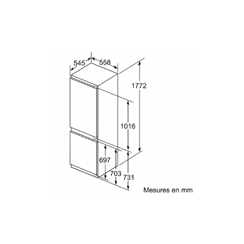 iQ500, Réfrigérateur combiné intégrable, 177.2 x 55.8 cm SIEMENS KI86SADE0 - vue 10