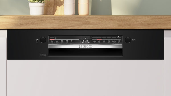 Série 2, Lave-vaisselle encastrable avec bandeau, 60 cm, Noir BOSCH SMI2HTB06E