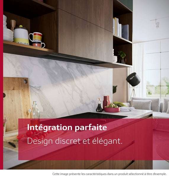 N 70, Hotte design intégré, 90 cm, Noir avec finition en verre, Noir mat NEFF D97XDP2S0