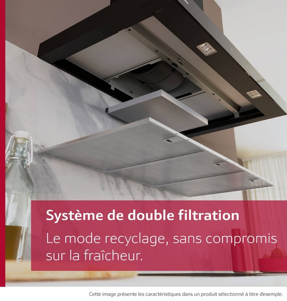 N 50, Hotte murale, 60 cm, Couleur inox NEFF D65BCC2L0