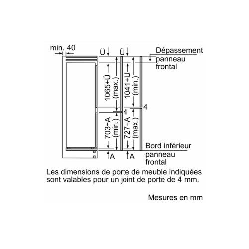 iQ500, Réfrigérateur combiné intégrable, 177.2 x 55.8 cm SIEMENS KI86SADE0 - vue 12