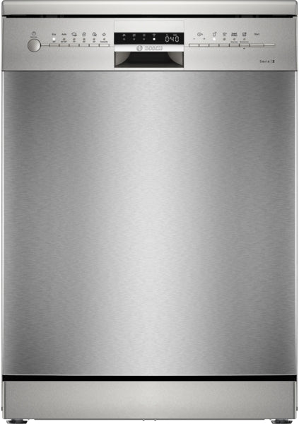 Série 2, Lave-vaisselle pose-libre, 60 cm, Acier brossé anti-traces BOSCH SMS2ITI65E