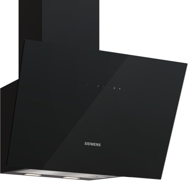 iQ500, Hotte murale, 60 cm,  Noir avec finition en verre, SIEMENS LC67KCN61