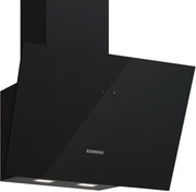 iQ300, Hotte murale, 60 cm, Noir avec finition en verre, Noir SIEMENS LC65KDF61