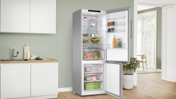 Série 4, Réfrigérateur combiné pose-libre, 203 x 70 cm, Couleur inox BOSCH KGN492LAF