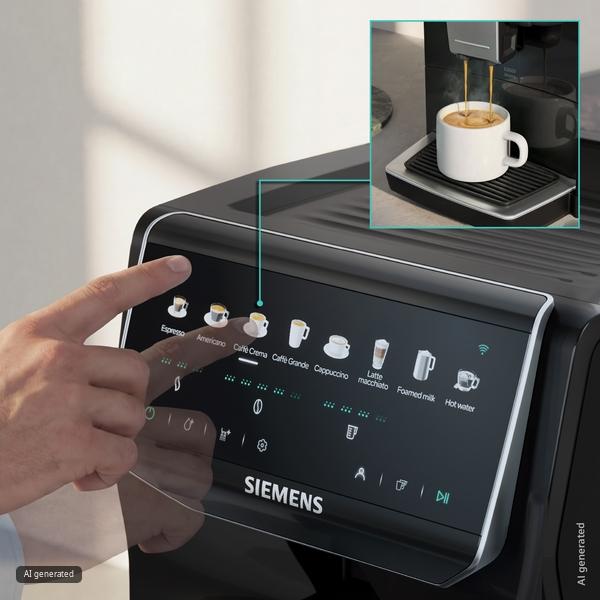 Machine à café tout-automatique, EQ500 iAroma, Noir lustré SIEMENS TP553E07