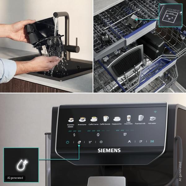 Machine à café tout-automatique, EQ500 iAroma, Noir lustré SIEMENS TP553E07