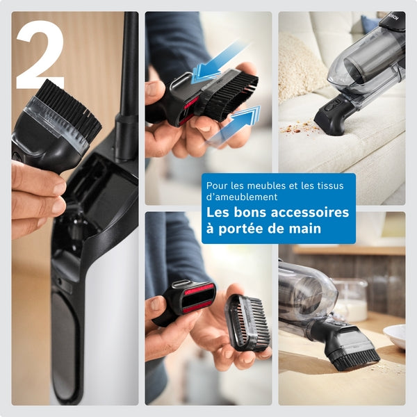 Série 4, Aspirateur rechargeable, Flexxo 28 Vmax, Blanc BOSCH BHH4WM28