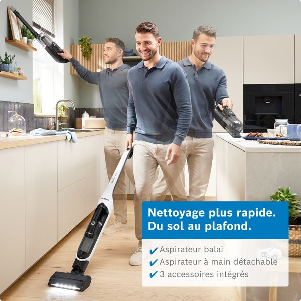 Série 4, Aspirateur rechargeable, Flexxo 28 Vmax, Blanc BOSCH BHH4WM28