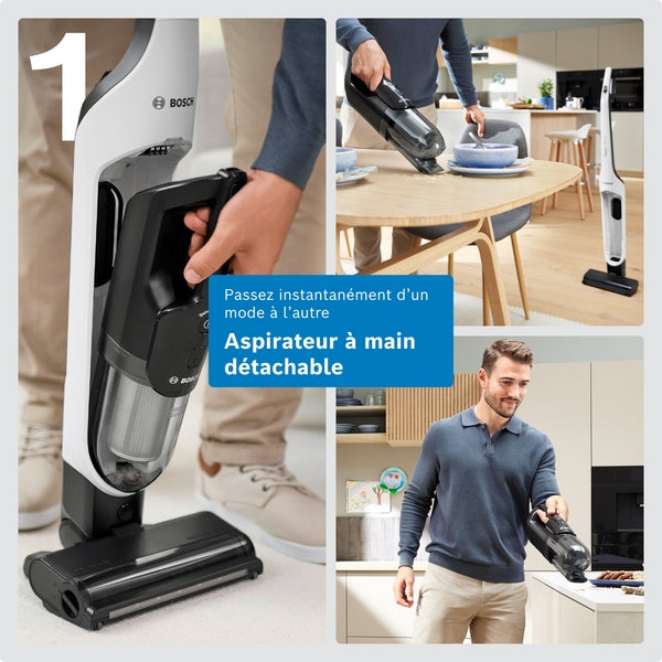 Série 4, Aspirateur rechargeable, Flexxo 28 Vmax, Blanc BOSCH BHH4WM28