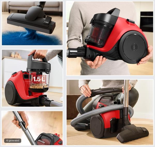 Série 2, Aspirateur sans sac, Rouge BOSCH BGC05RD2H