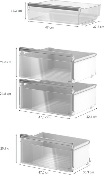 Série 4, Réfrigérateur pose-libre, 186.2 x 59.5 cm, Couleur inox BOSCH KSN36VLDG