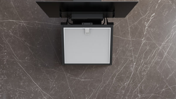 iQ300, Hotte murale, 60 cm, Noir avec finition en verre, Noir SIEMENS LC65KDF61