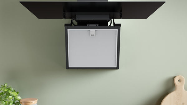 Série 6, Hotte murale, 80 cm, Noir avec finition en verre, Noir avec finition en verre, Noir BOSCH DWK87PN61