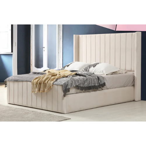CADRE DE LIT TOKYO BEIGE 160x200 cm EURODESIGN TOKYOBE160 - vue 2