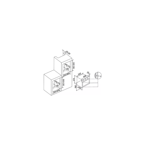 Four gaz blanc AIRLUX AFSCW21WHN - vue 3