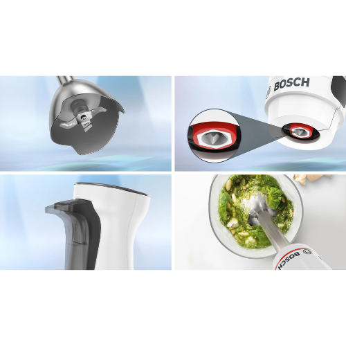 Série 4, Mixeur plongeant, ErgoMaster, 600 W, Blanc, BOSCH MSM4W221 - vue 2