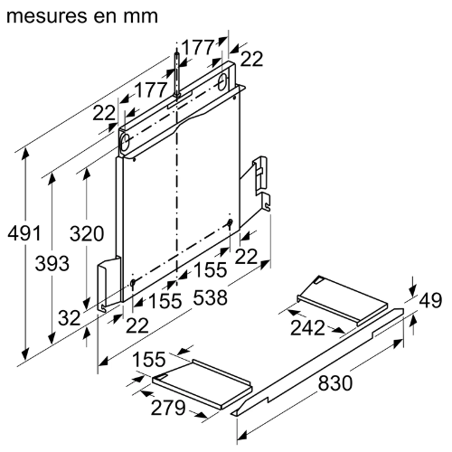 Accessoire pour hottes BOSCH DSZ4961 - vue 2