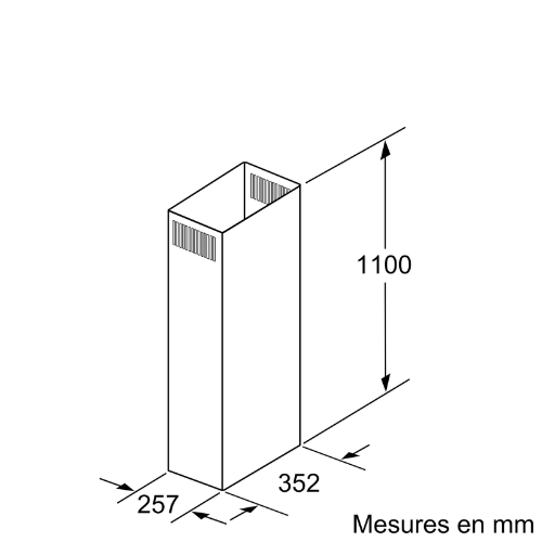 Rallonge Chemine de Hotte Inox Neff Z5909N1 - vue 2
