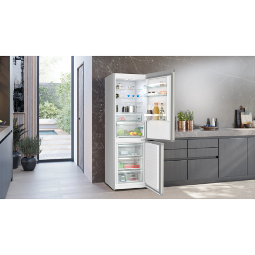 iQ300, Réfrigérateur combiné pose-libre, 186 x 60 cm, Inox SIEMENS KG36NXIDF - vue 2
