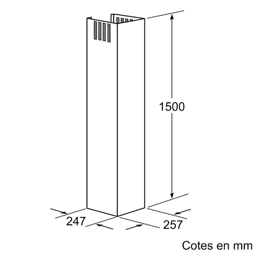 Rallonge Cheminée de Hotte Inox Neff Z5915N0 - vue 2