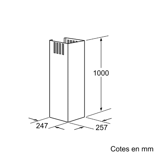 Rallonge Cheminee de Hotte Inox Neff Z5905N0 - vue 2